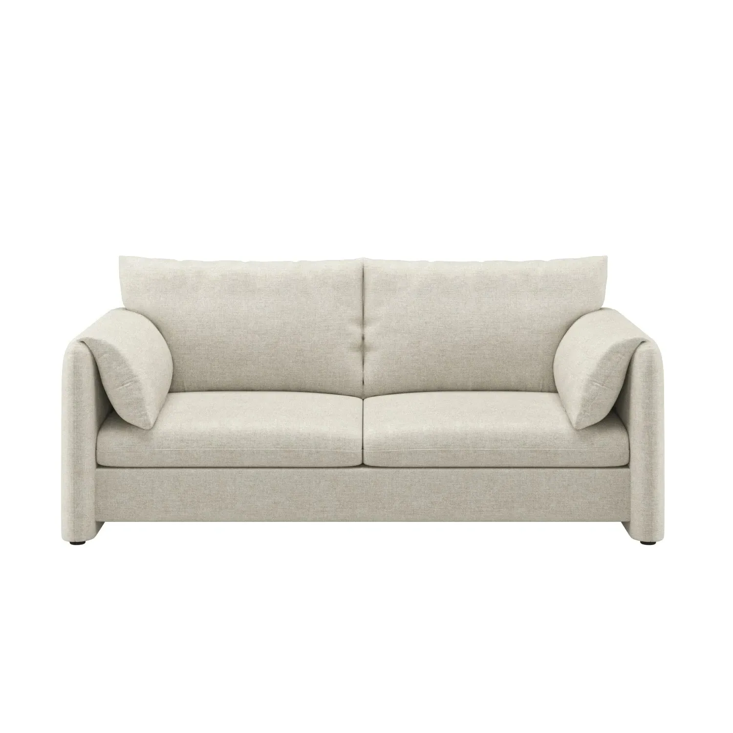 3-Seater Sofa with Removable Covers - Beige, Chenille