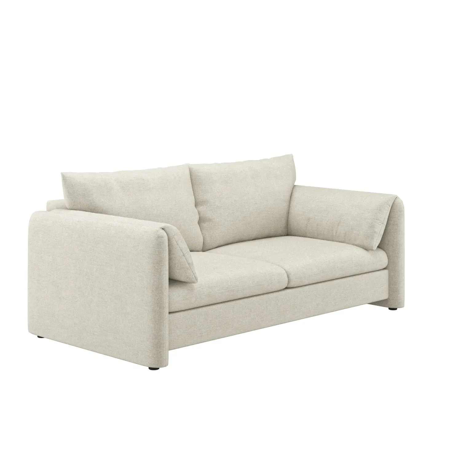 3-Seater Sofa with Removable Covers - Beige, Chenille