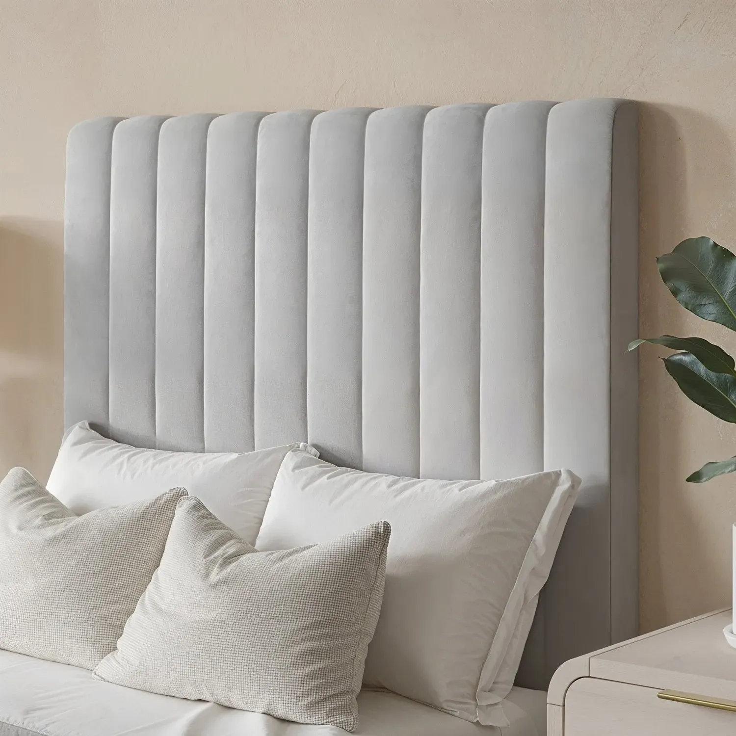 Single Side-Lift Ottoman Bed - Grey, Velvet