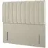Small Double Headboard Vertical Stripe - Beige, Velvet