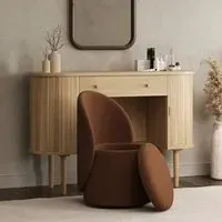 Ottoman Chair with Storage - Orange, Chenille