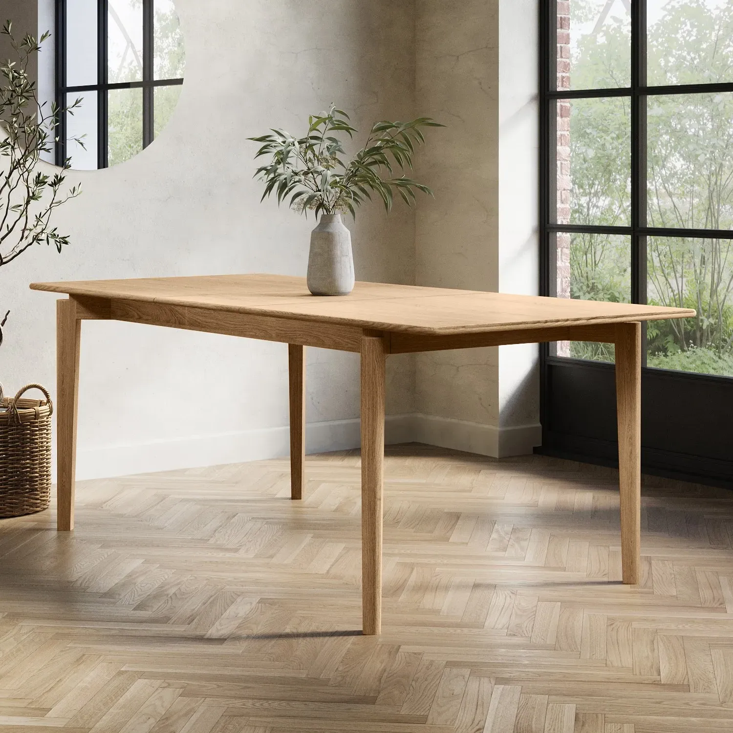 Extendable Dining Table - Brown, Oak image