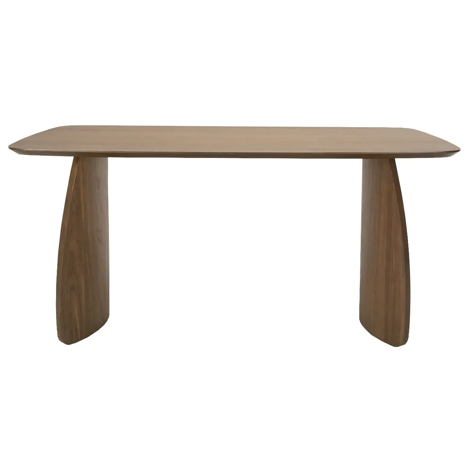 6-Seater Dining Table with Curved Legs - Walnut