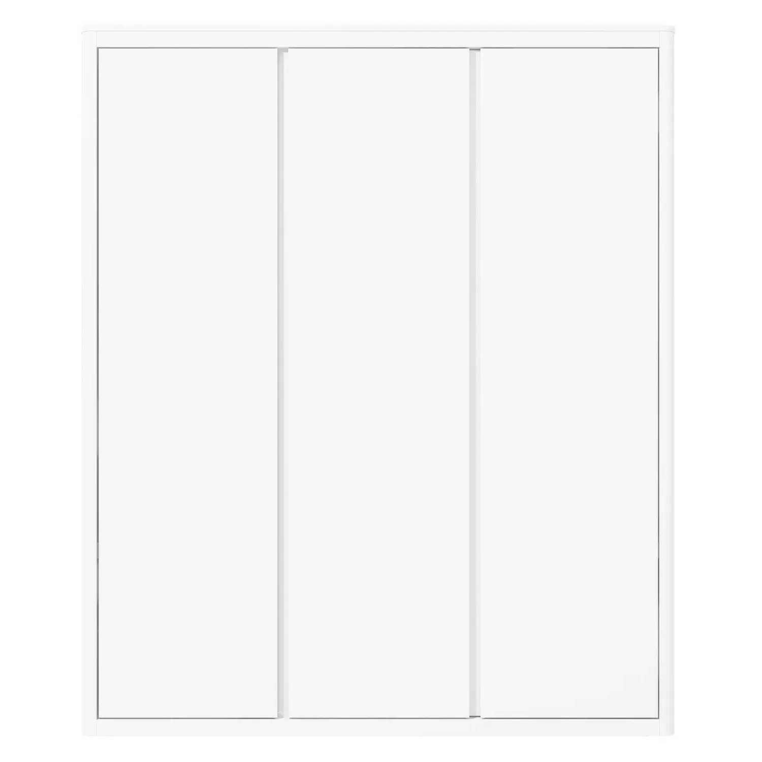 3-Door Wardrobe with Soft Close - White, High Gloss