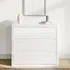 3-Drawer Chest with Curved Edges - White, Wood
