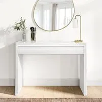Dressing Table with Drawer - White, High Gloss