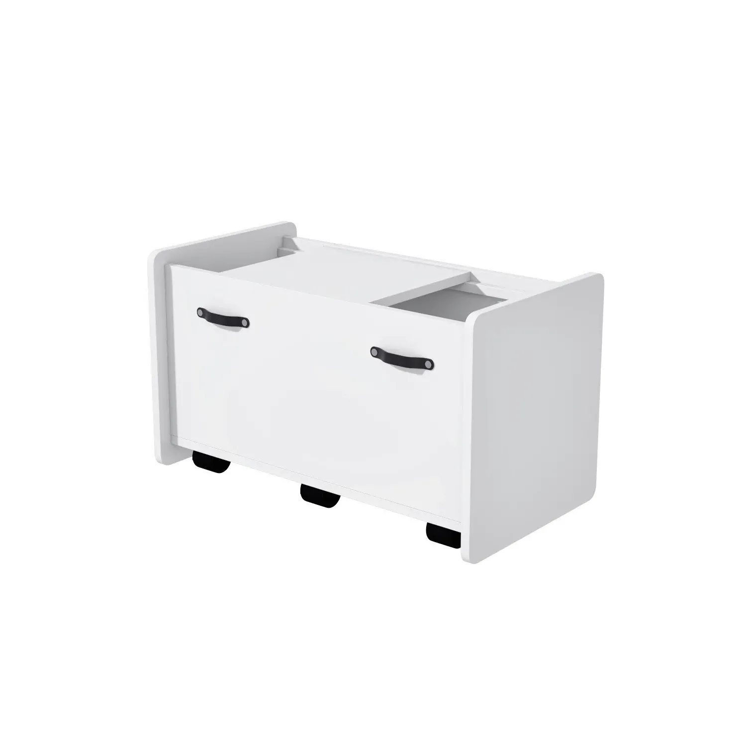 Single Cabin Bed with Slide & Storage - White