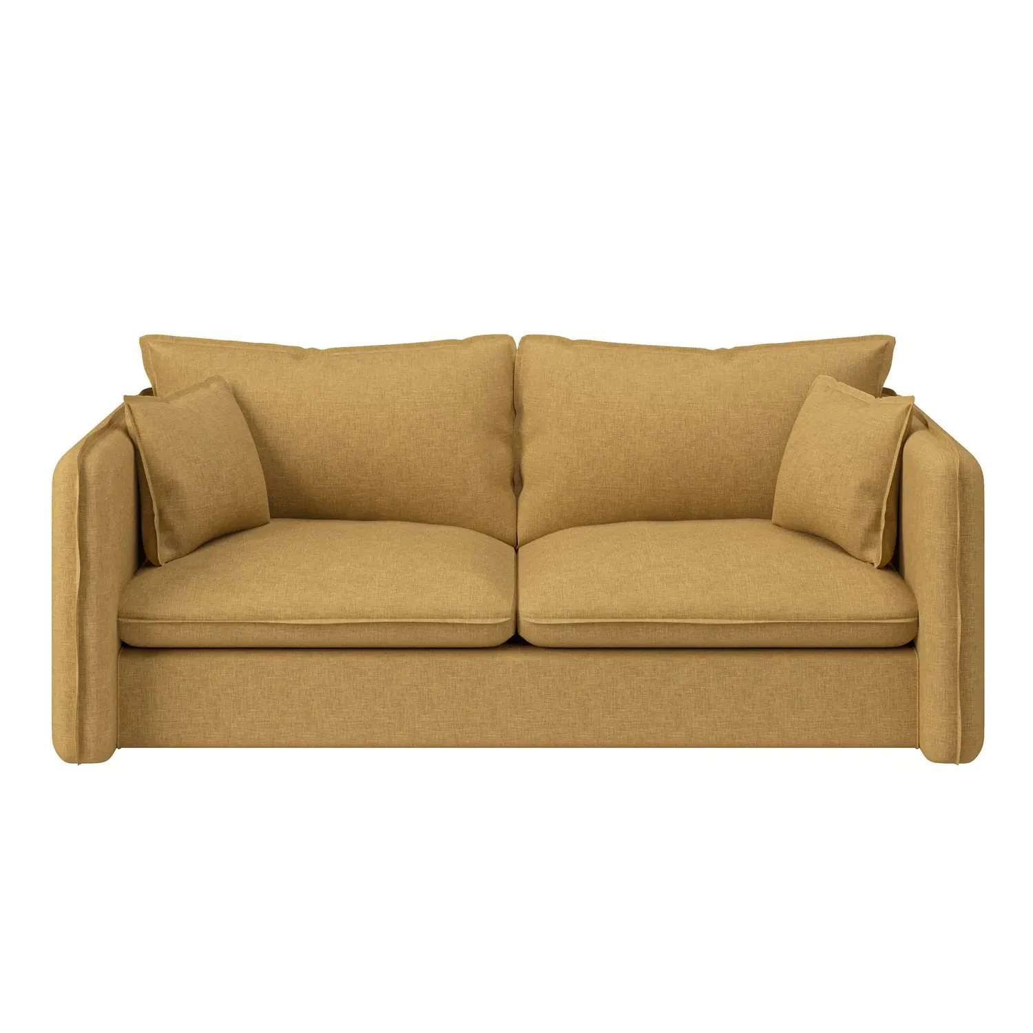 3-Seater Sofa with Removable Cushions - Brown