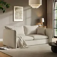 3-Seater Sofa with Removable Cushions - Cream