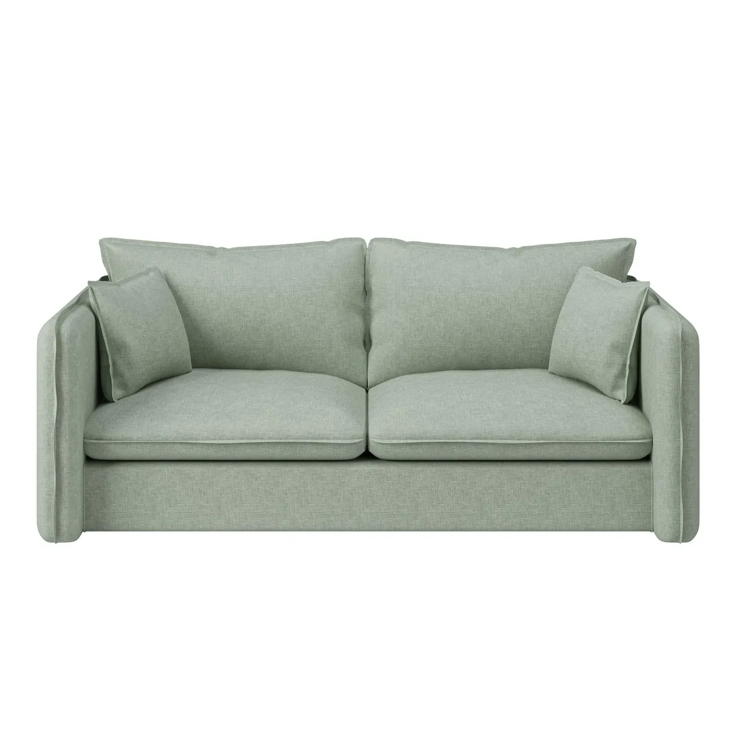 3-Seater Sofa with Removable Cushions - Green