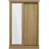 2-Door Sliding Mirrored Wardrobe - Oak