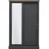 2-Door Sliding Wardrobe with Mirror - Grey, Oak