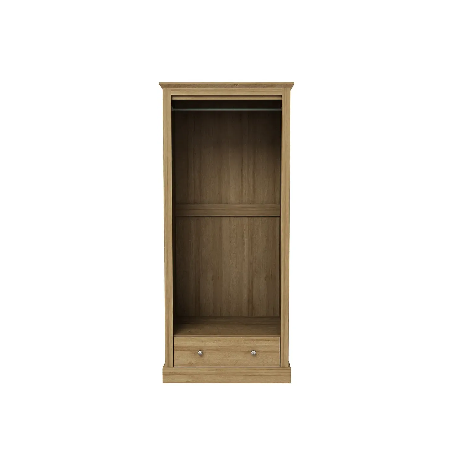 2-Door Wardrobe with Drawer - Oak