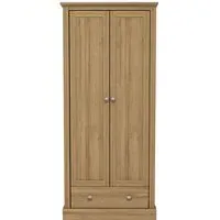 2-Door Wardrobe with Drawer - Oak