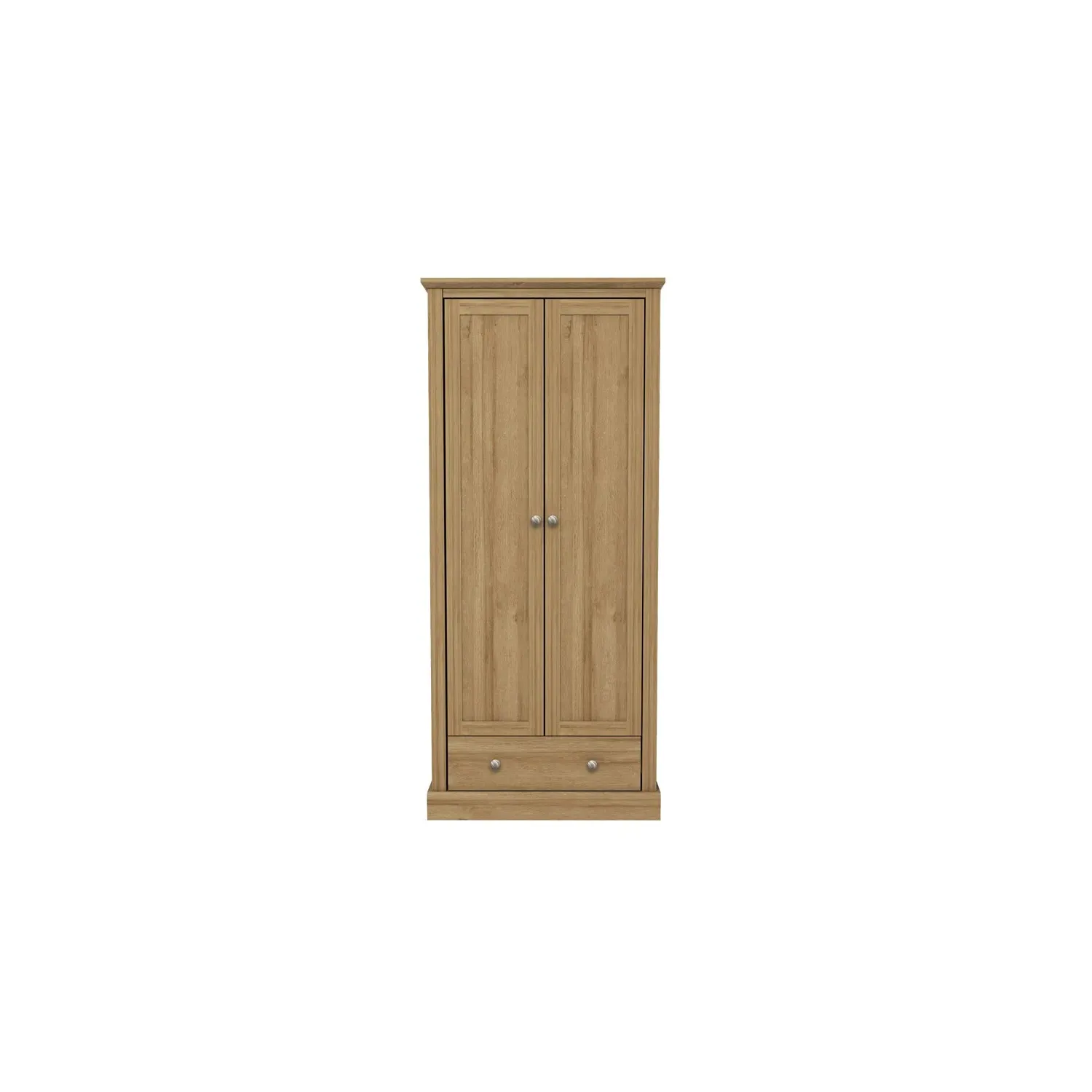 2-Door Wardrobe with Drawer - Oak image