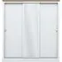 3-Door Sliding Wardrobe with Mirror - White
