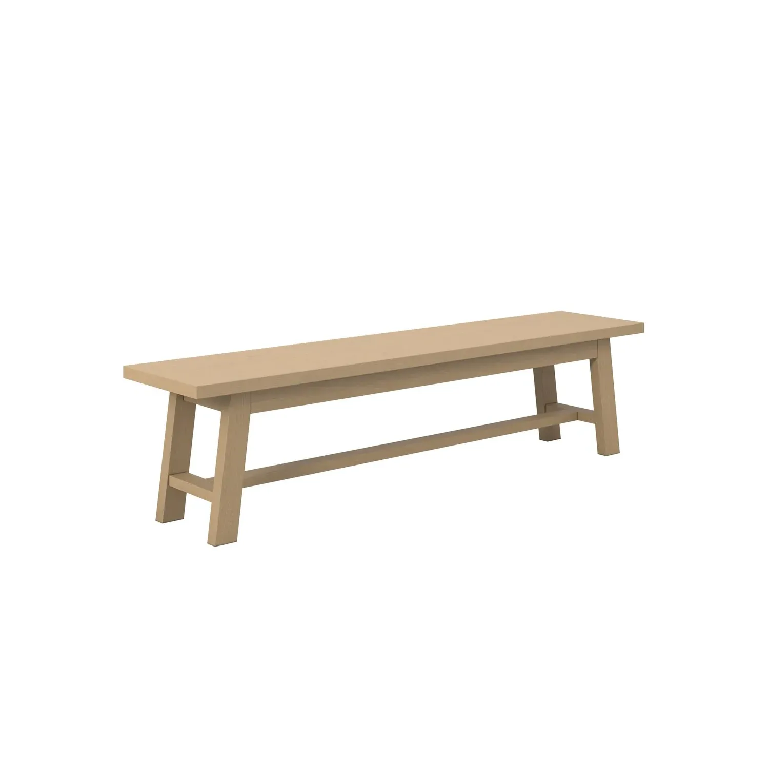 3-Seater Dining Bench - Brown, Oak
