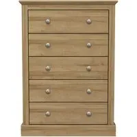 5-Drawer Chest - Oak Effect, Wood