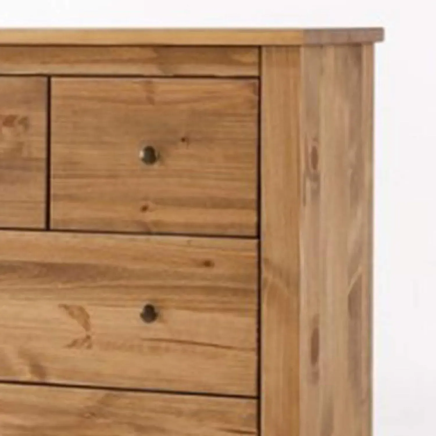 5-Drawer Chest with Metal Handles - Pine