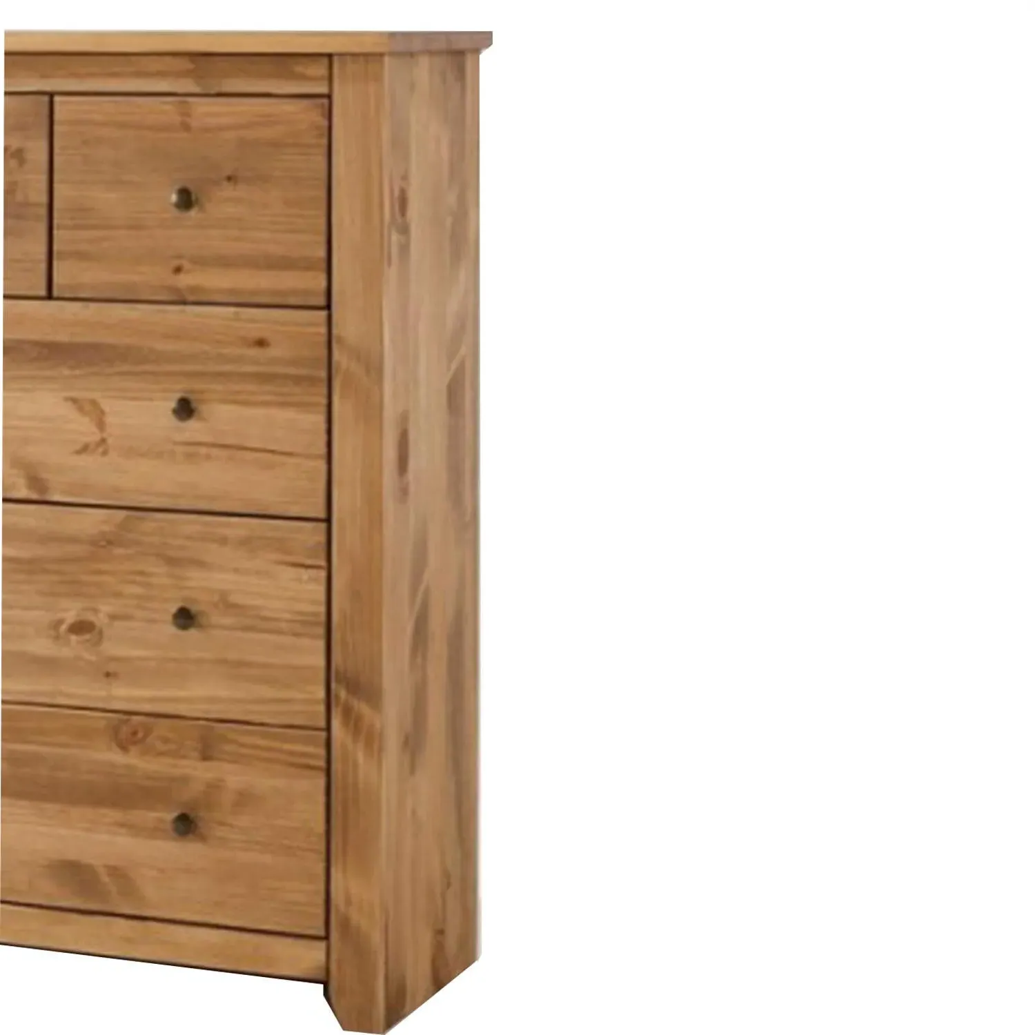 5-Drawer Chest with Metal Handles - Pine