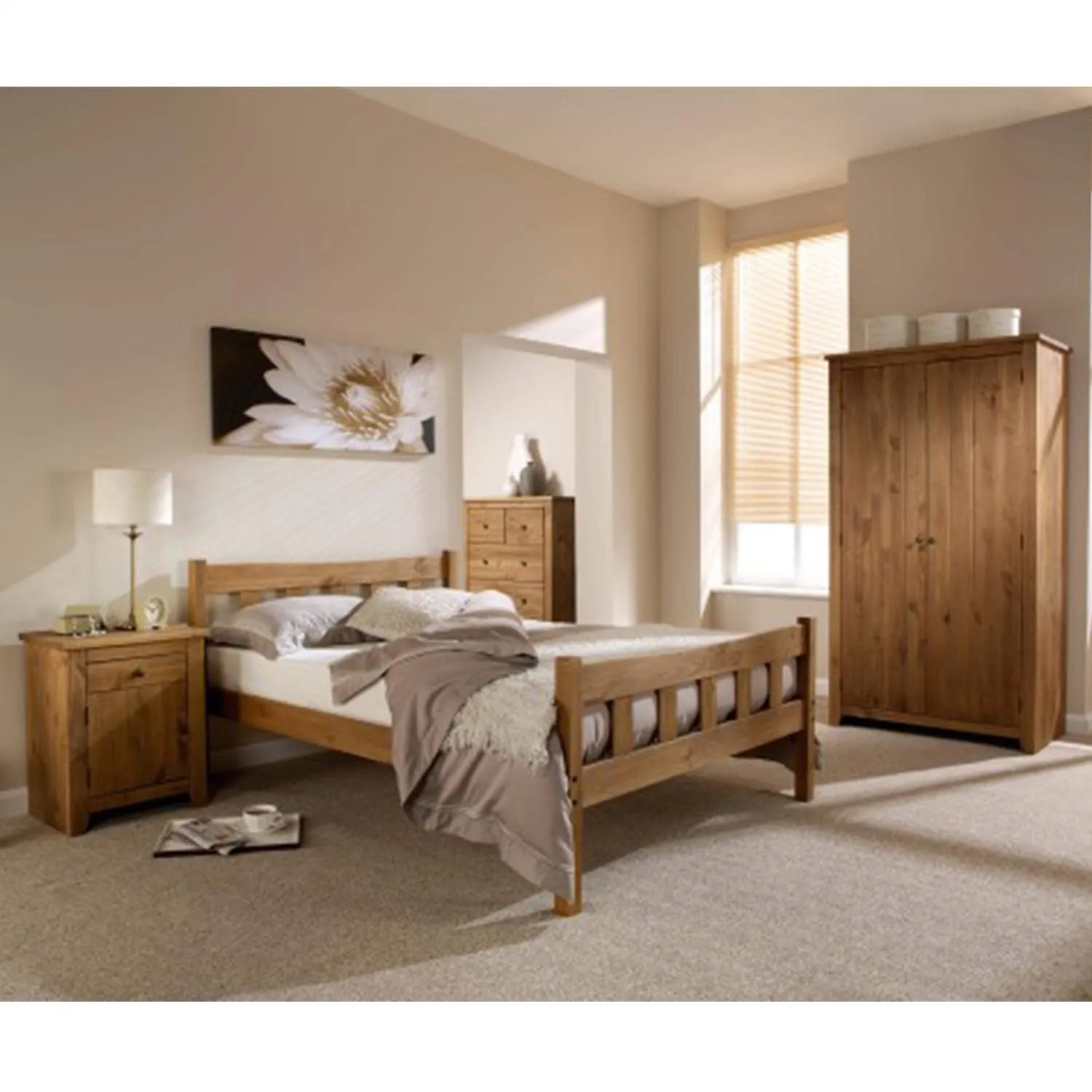 5-Drawer Tallboy Chest - Havana, Solid Pine