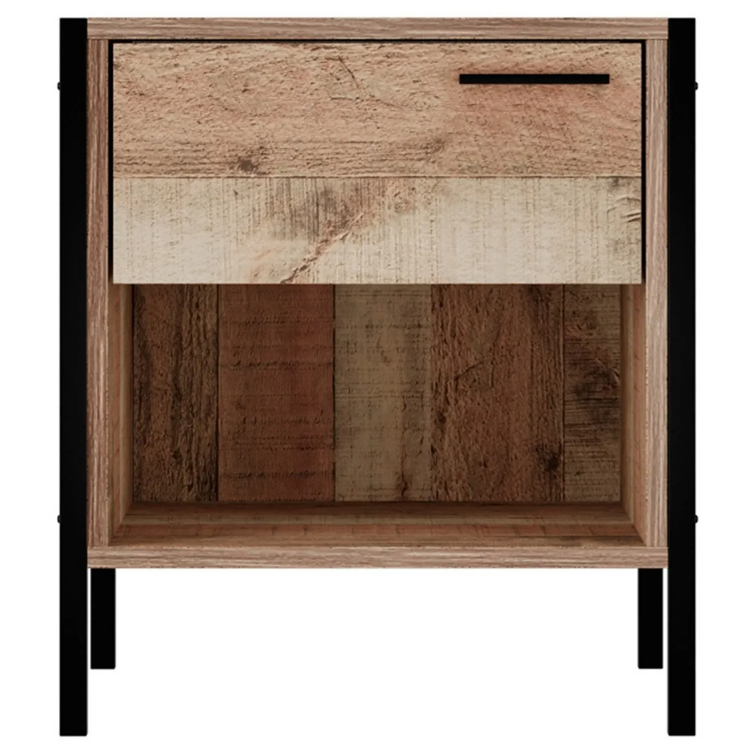 Bedside Table with Drawer - Rustic Oak