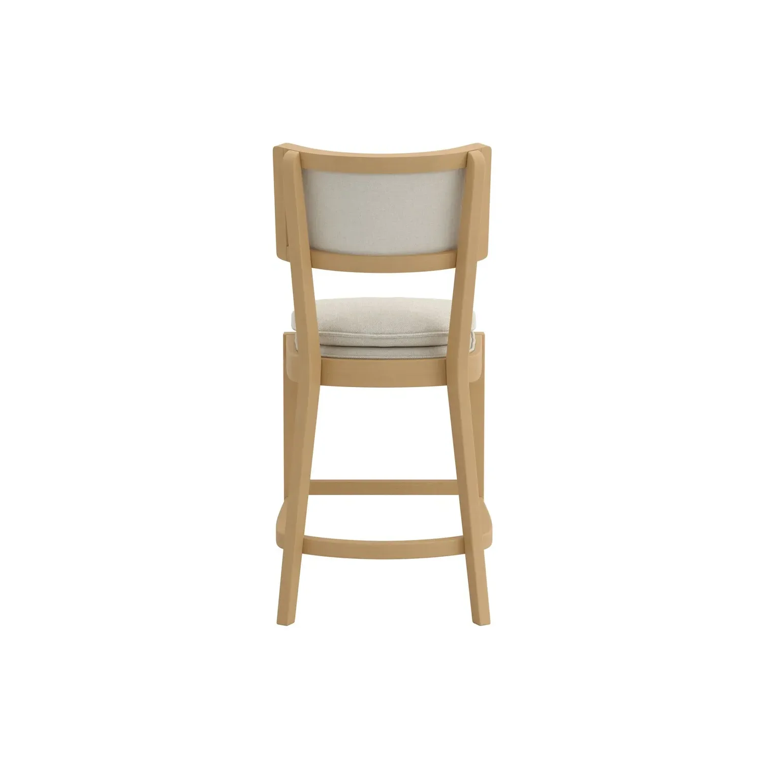 Counter Stool with Cushioned Seat - Beige, Woven