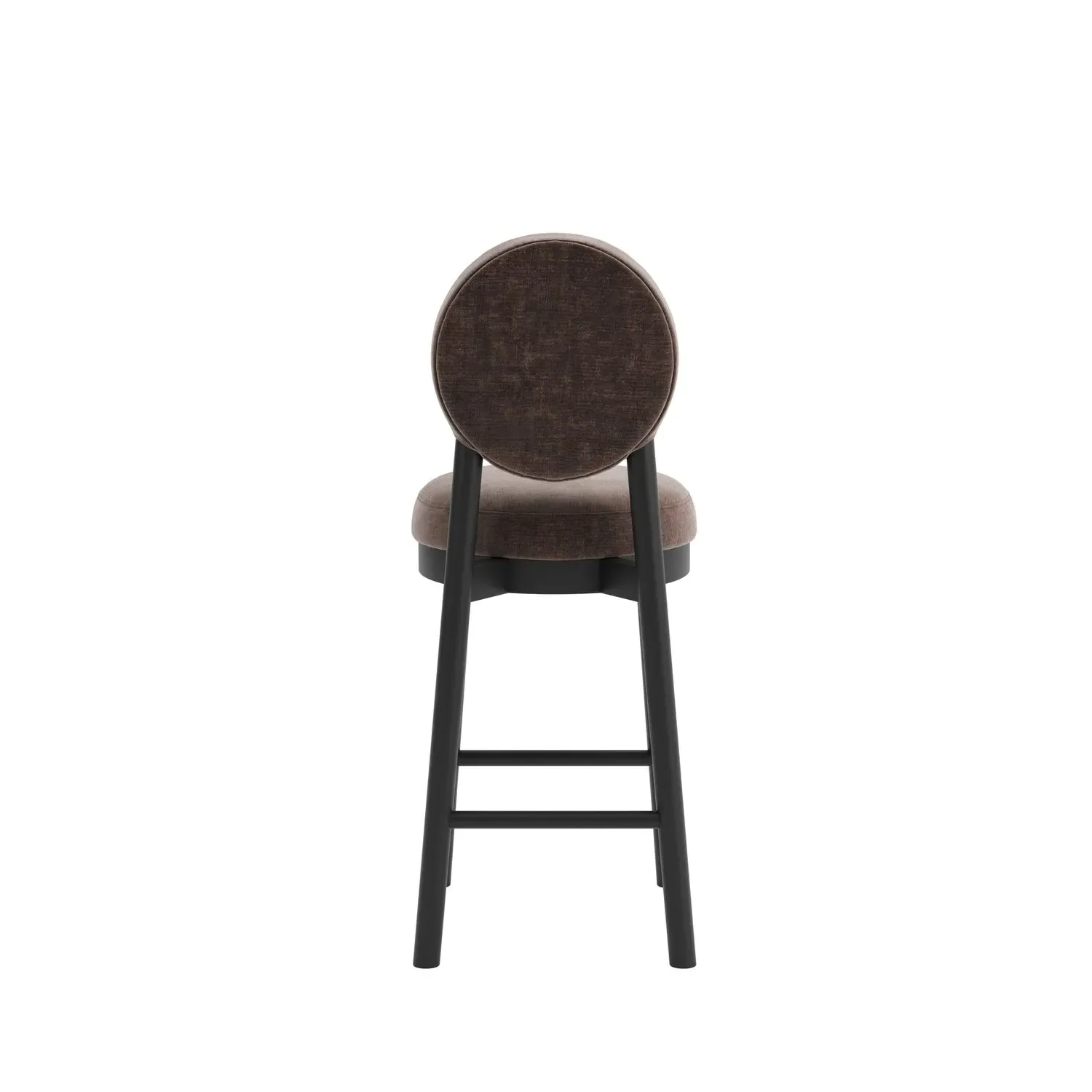 Counter Stool with Footrest - Brown, Chenille