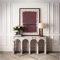 Large Console Table with Arched Design - White