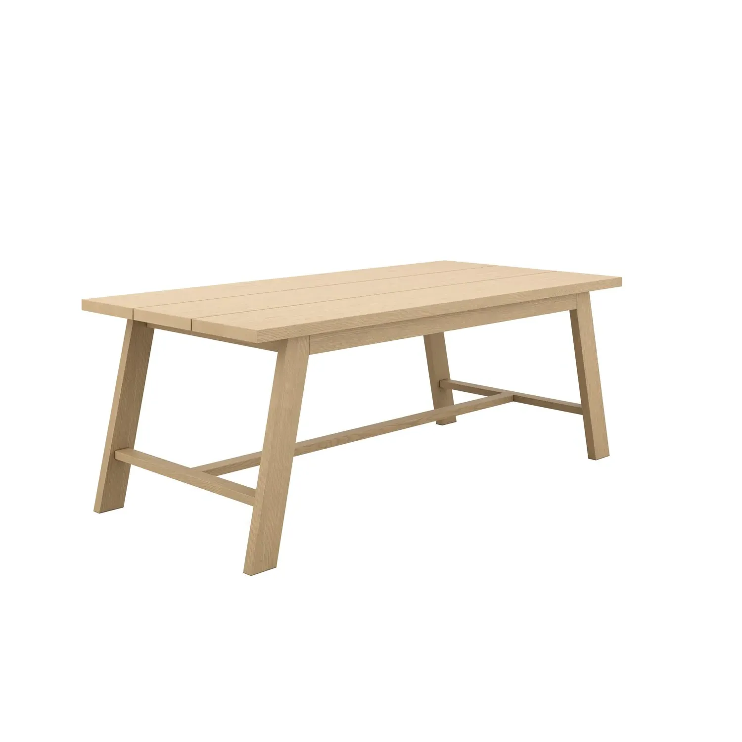 Large Rectangular Dining Table - Brown, Oak
