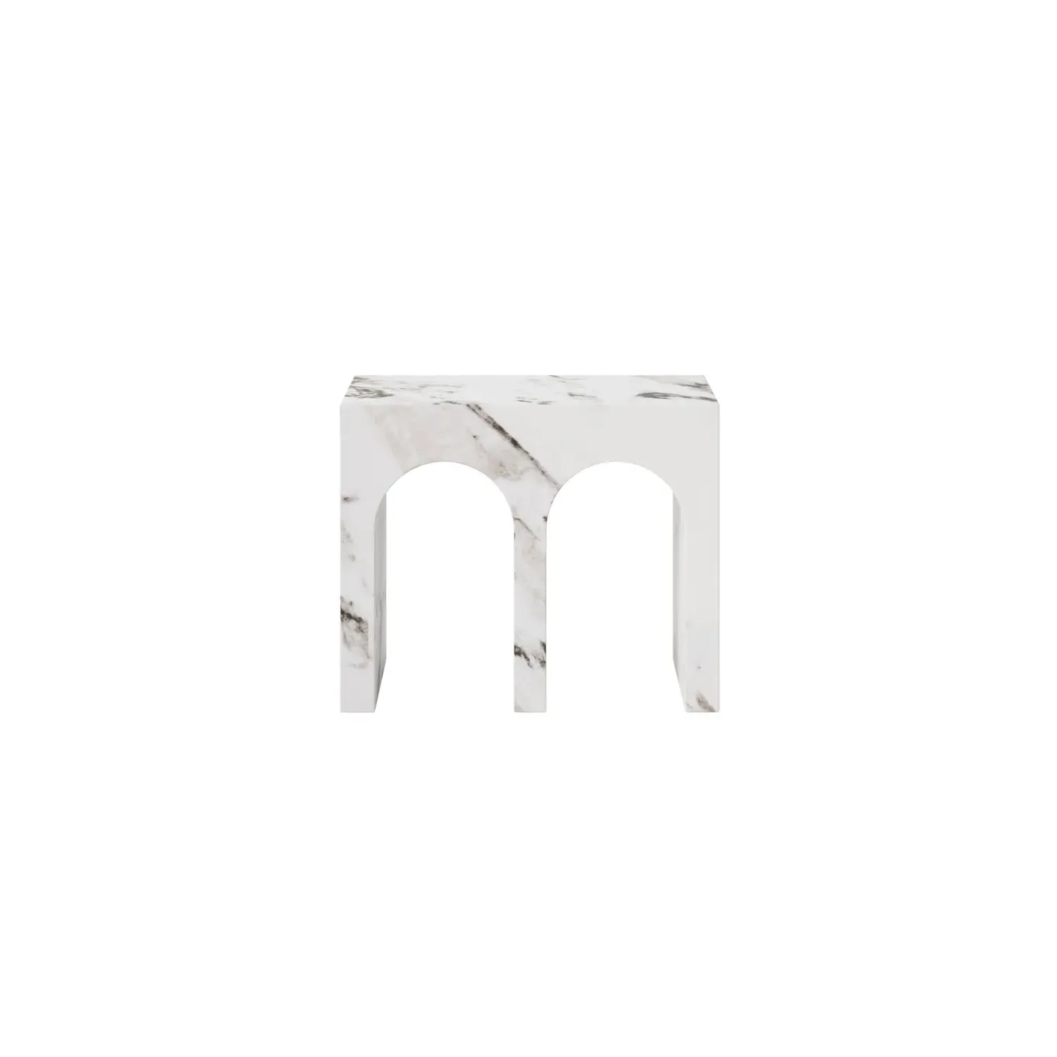 Large Rectangular Side Table - White, Concrete