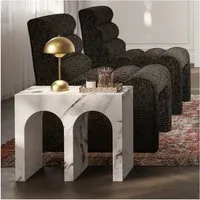 Large Rectangular Side Table - White, Concrete