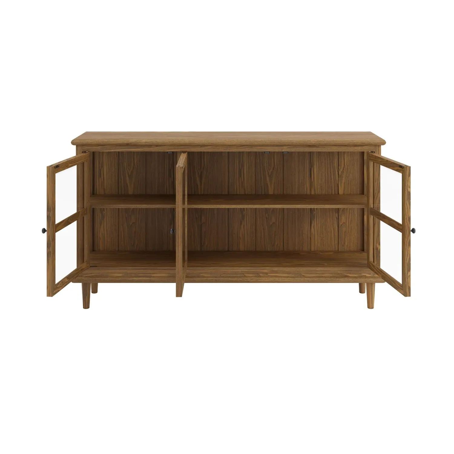 Large Sideboard with Glass Doors - Walnut, Wood