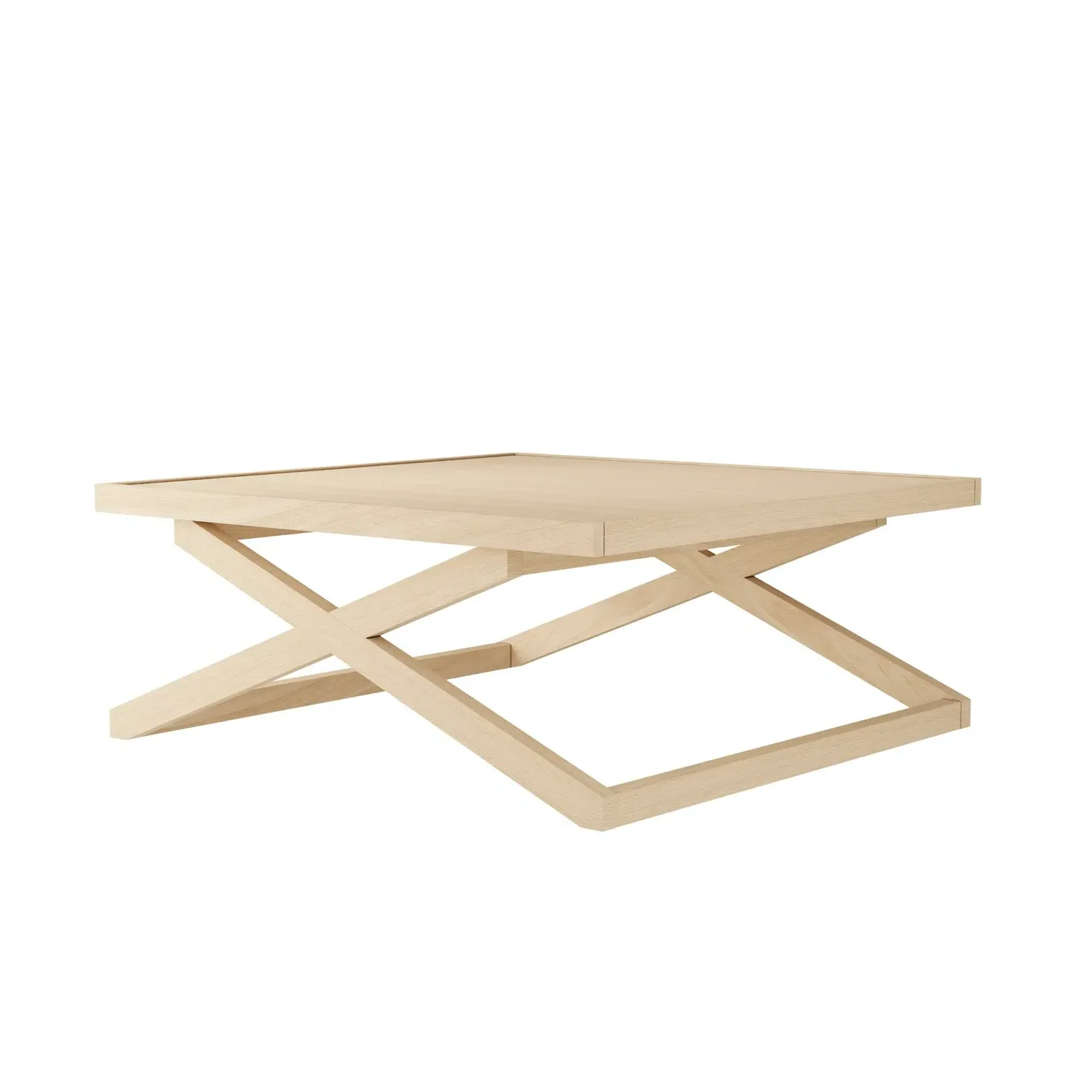Large Square Coffee Table - Light Oak