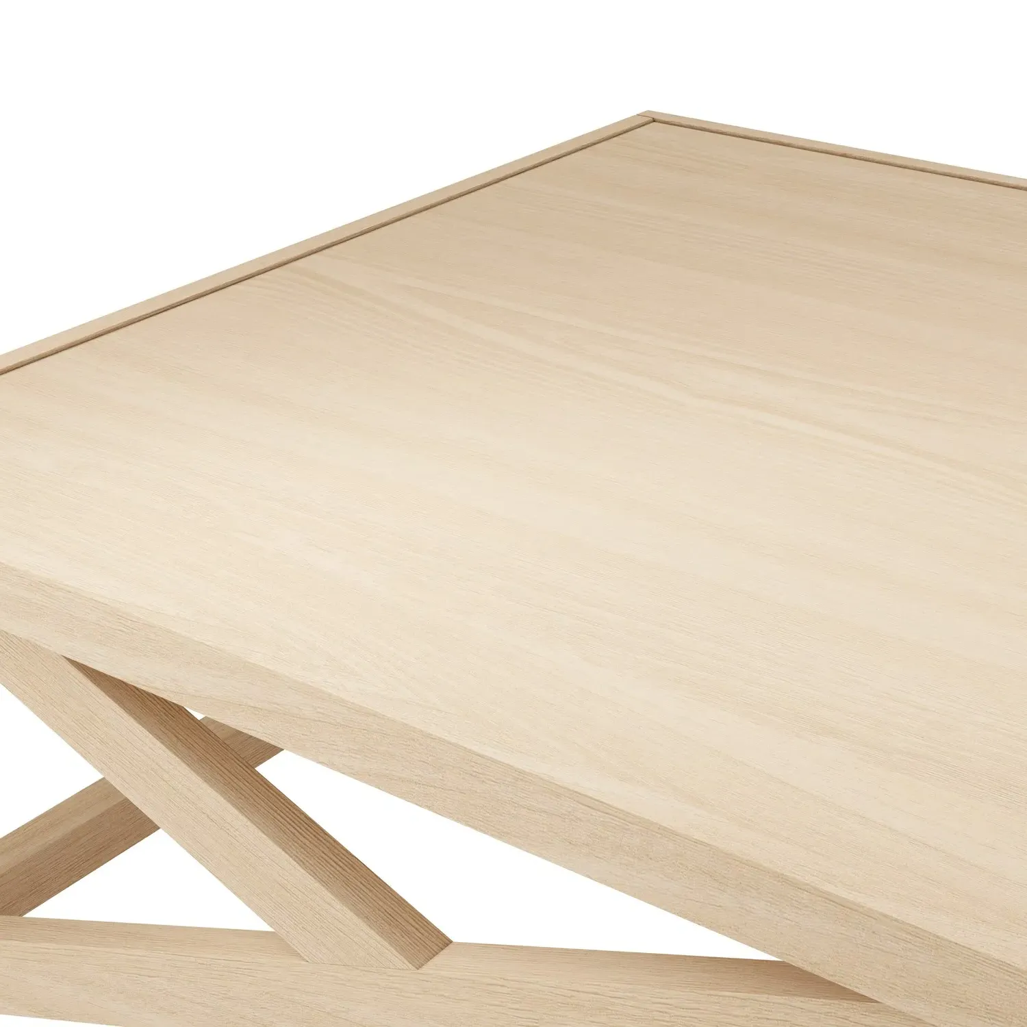 Large Square Coffee Table - Light Oak