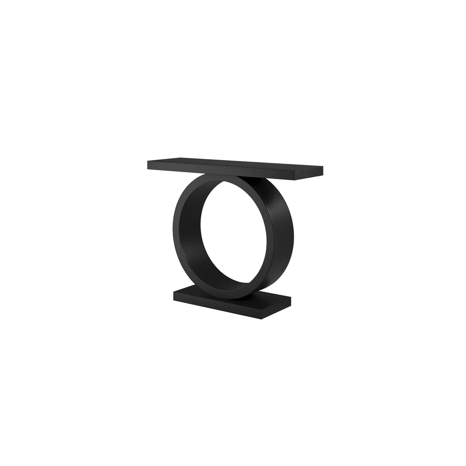 Narrow Console Table with Curved Design - Black image