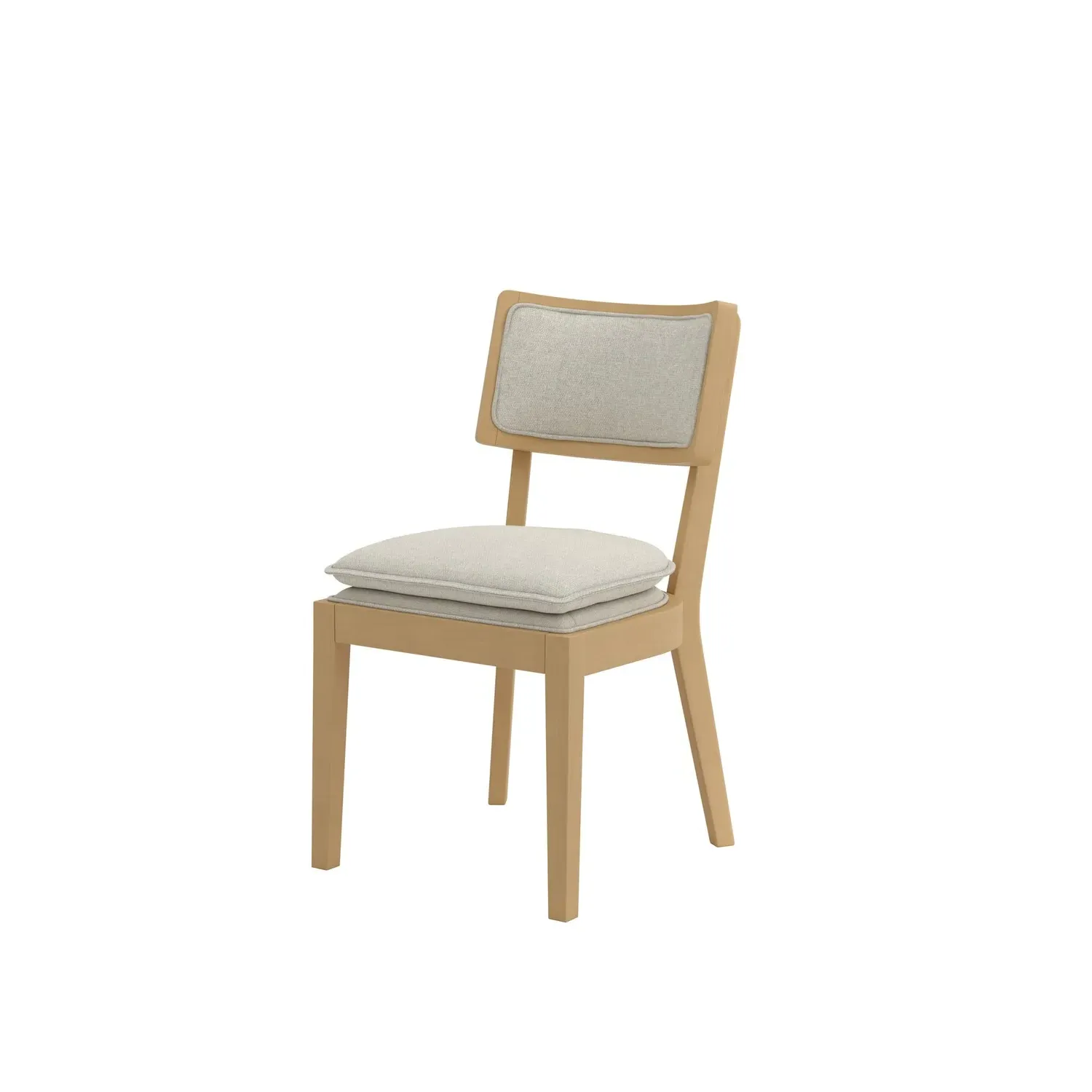 Open Back Dining Chair with Cushion - Beige, Woven