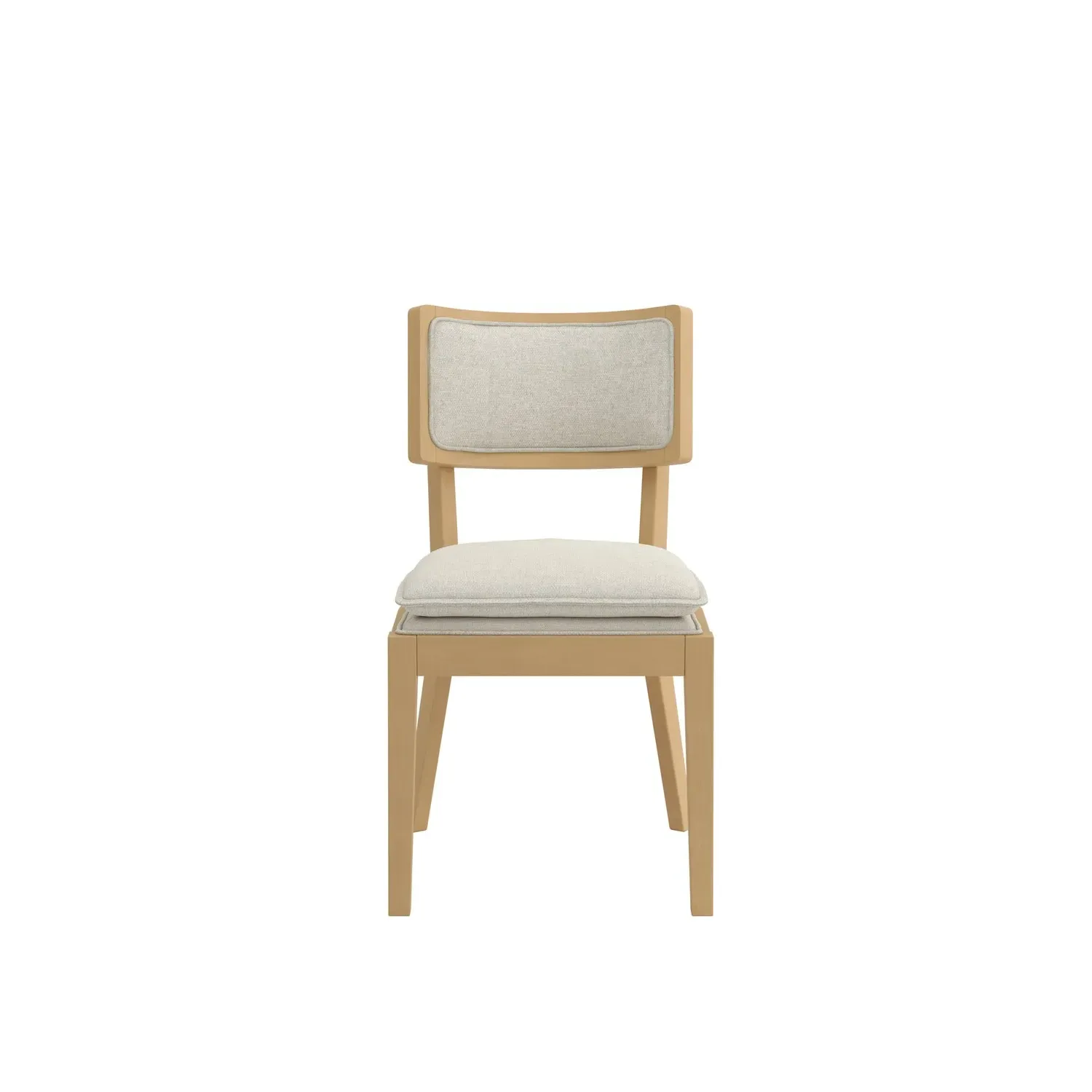 Open Back Dining Chair with Cushion - Beige, Woven
