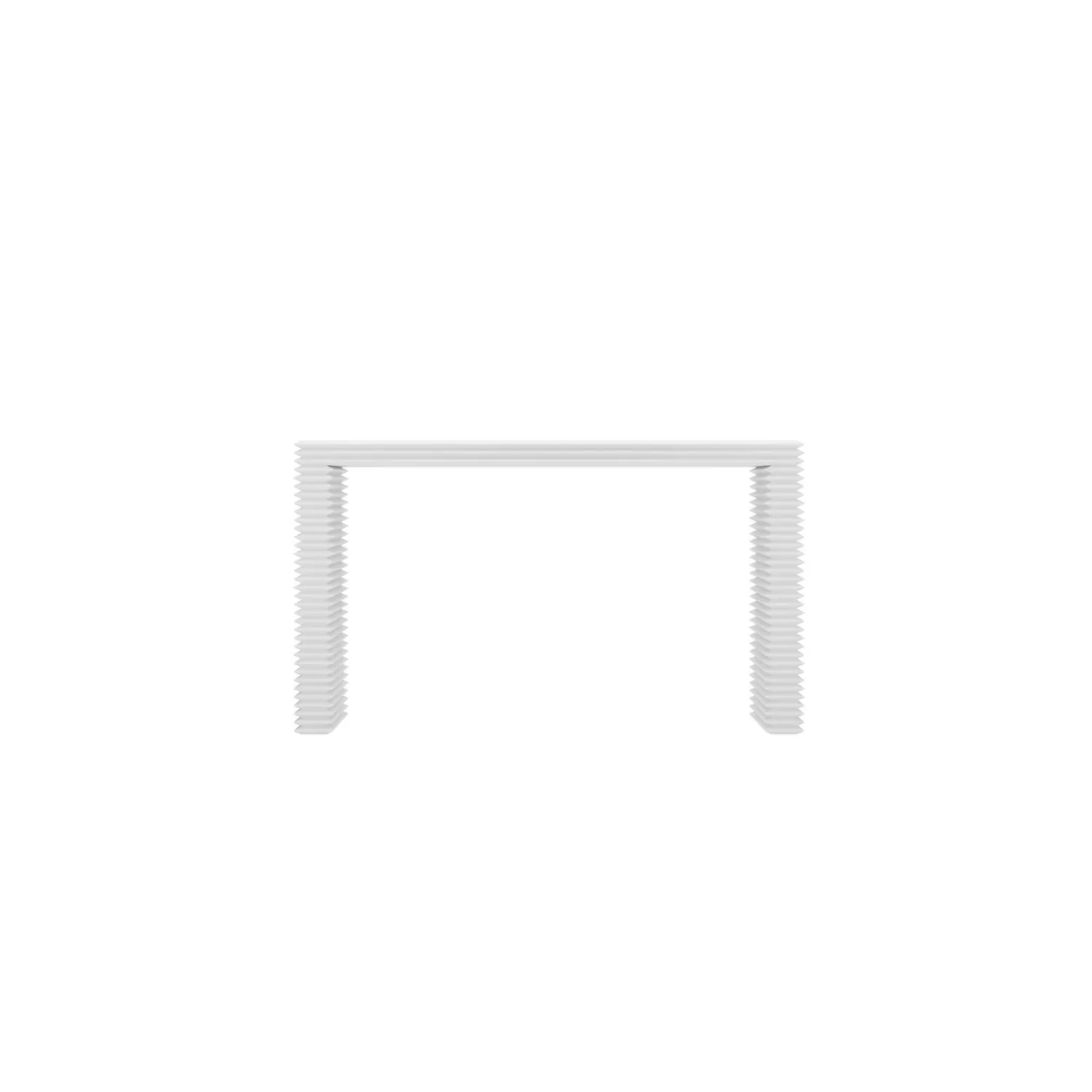 Ridged Console Table - White, MDF