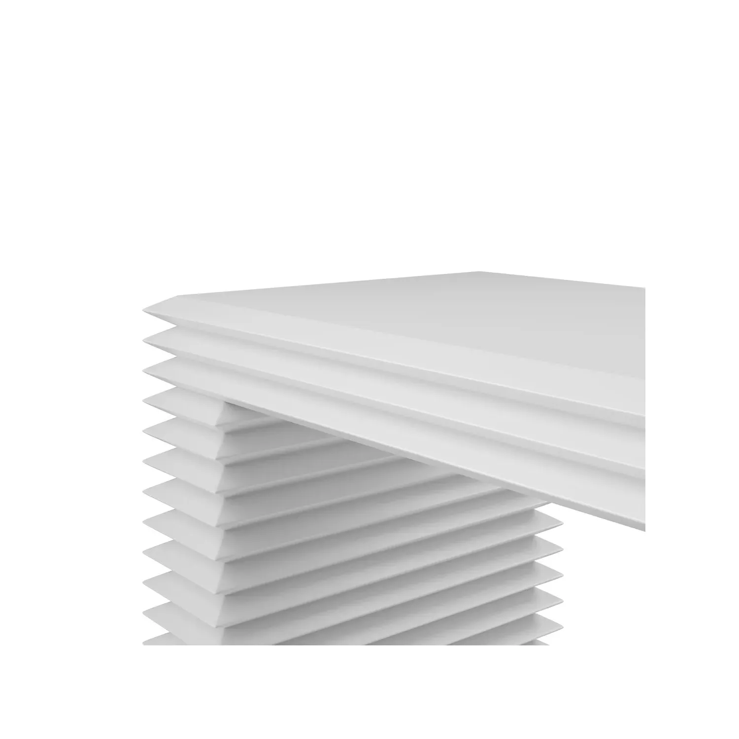 Ridged Console Table - White, MDF