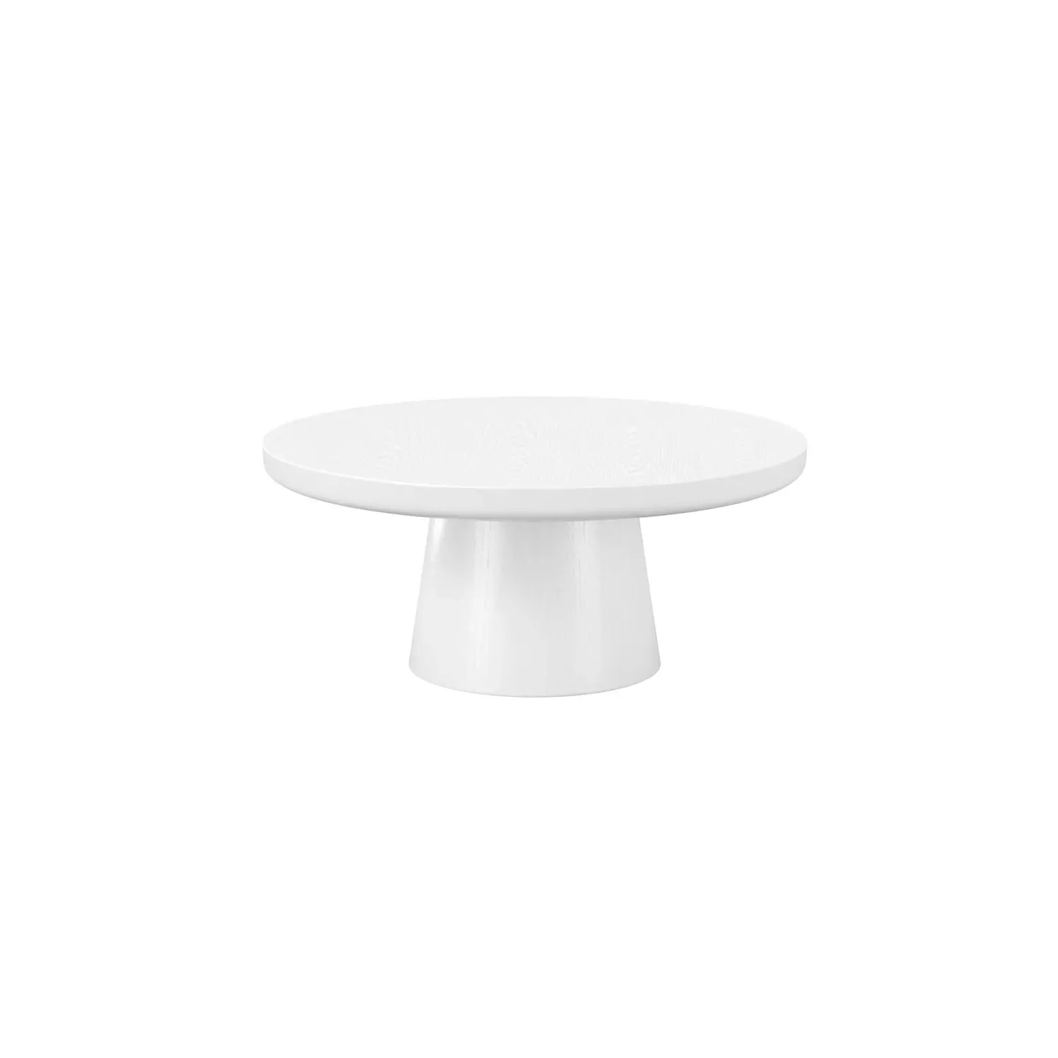 Round Coffee Table - White, Ash Veneer