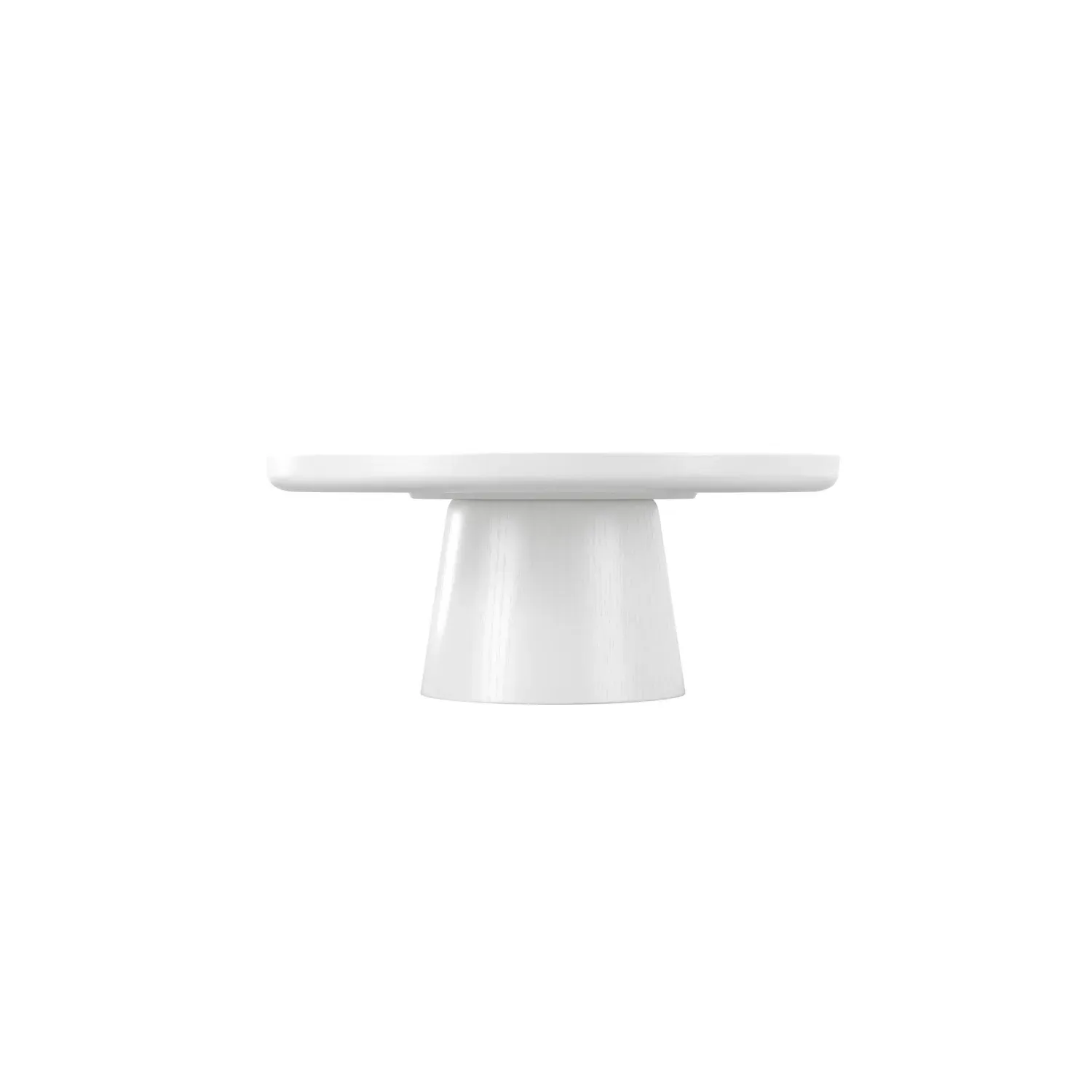 Round Coffee Table - White, Ash Veneer