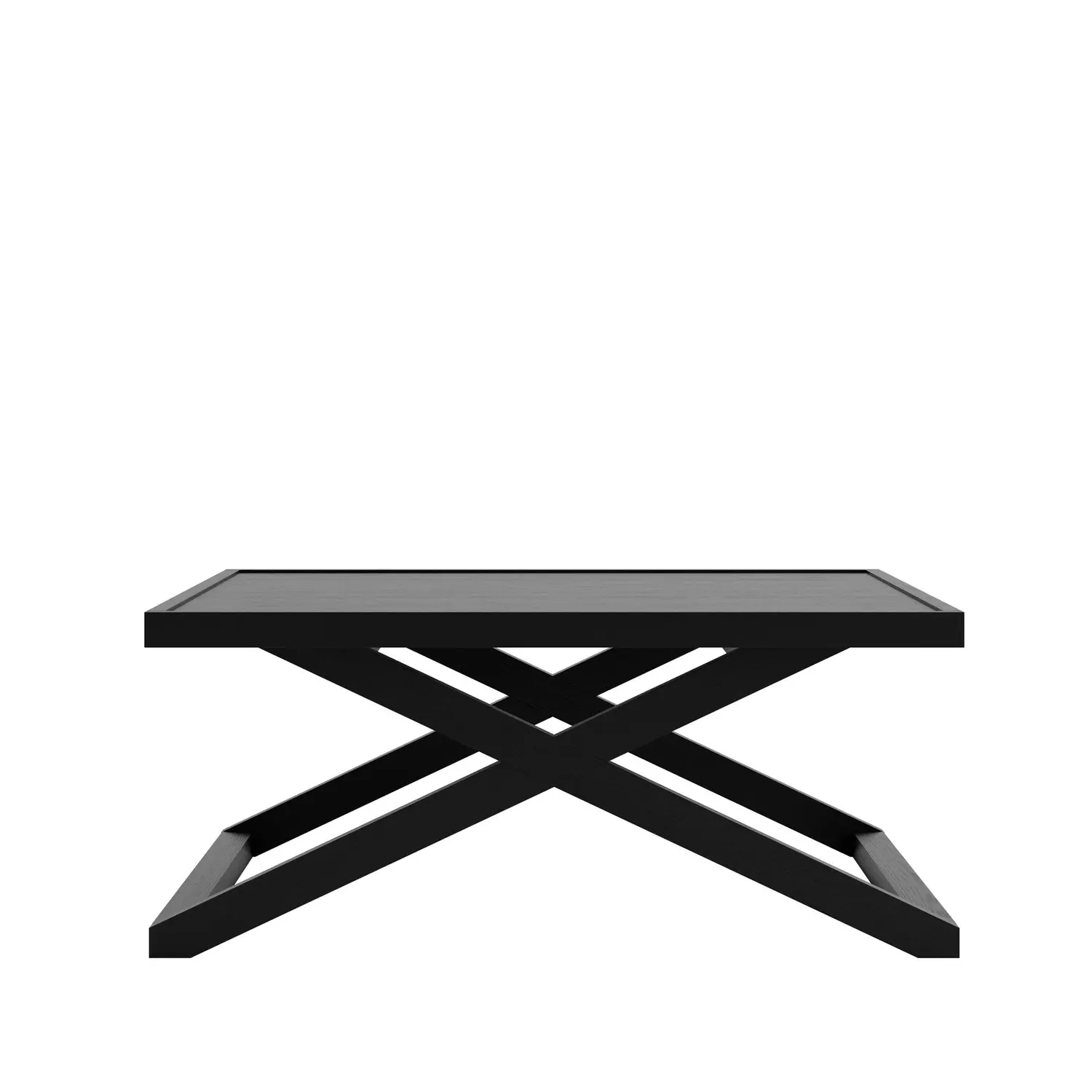 Square Coffee Table - Black, Oak Veneer