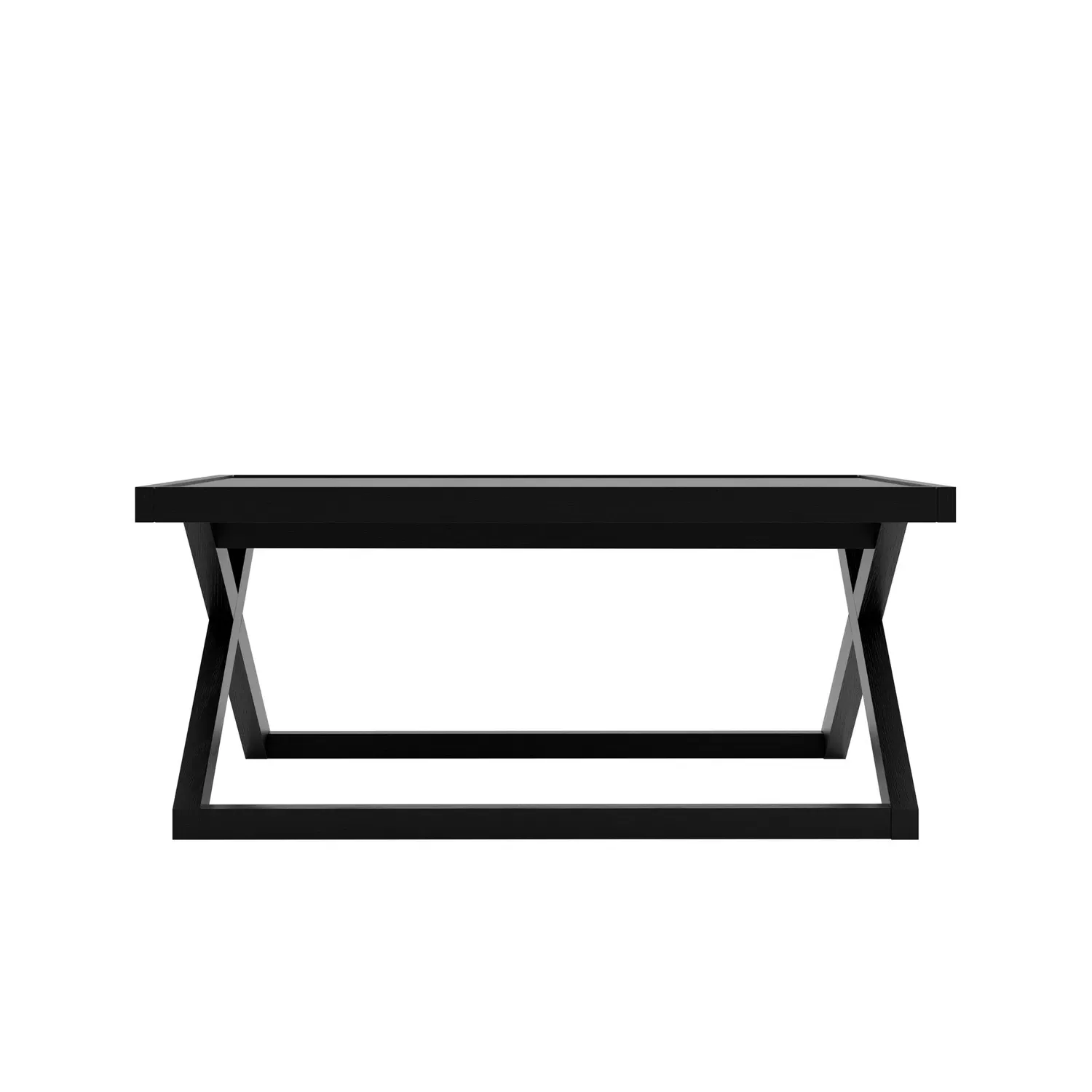 Square Coffee Table - Black, Oak Veneer