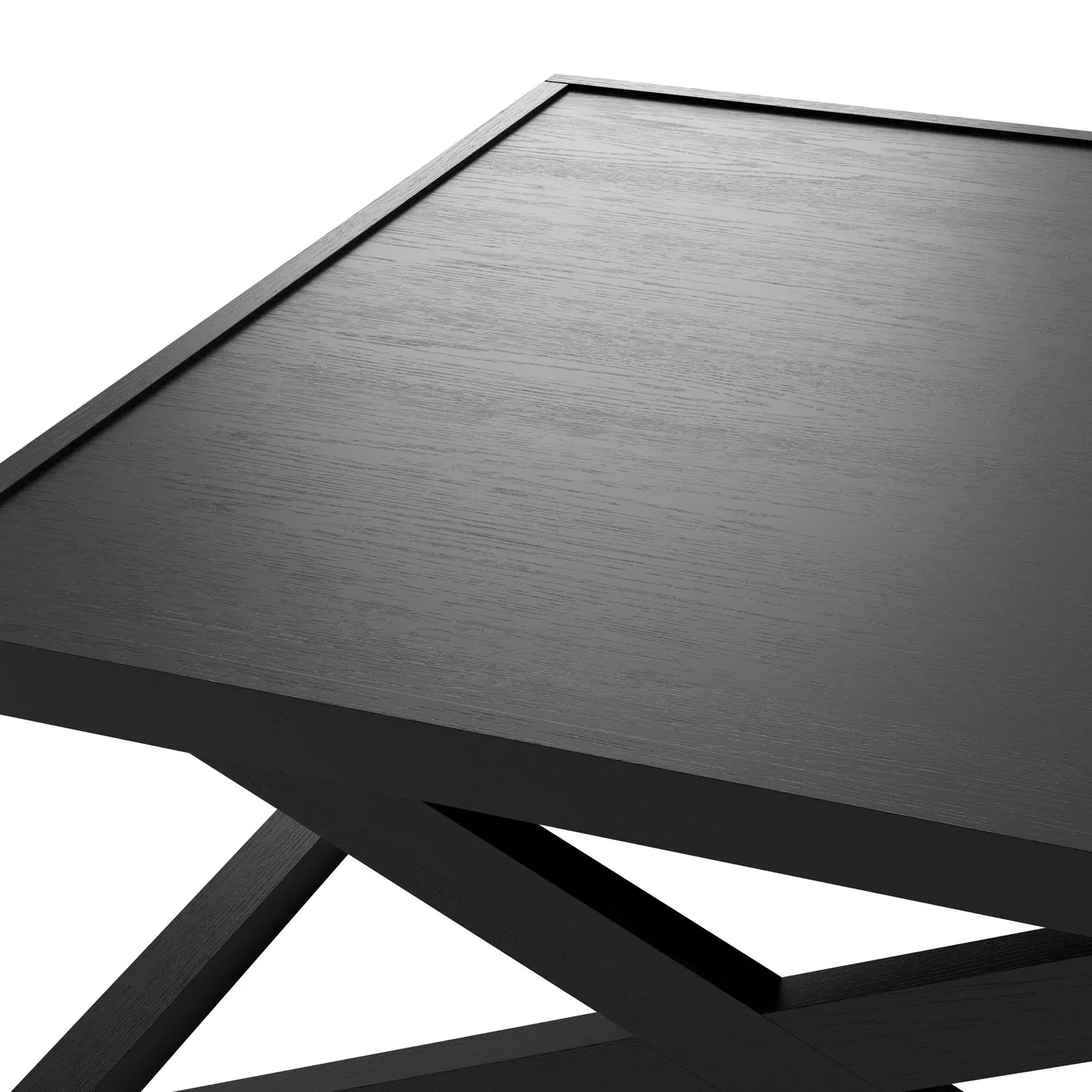 Square Coffee Table - Black, Oak Veneer