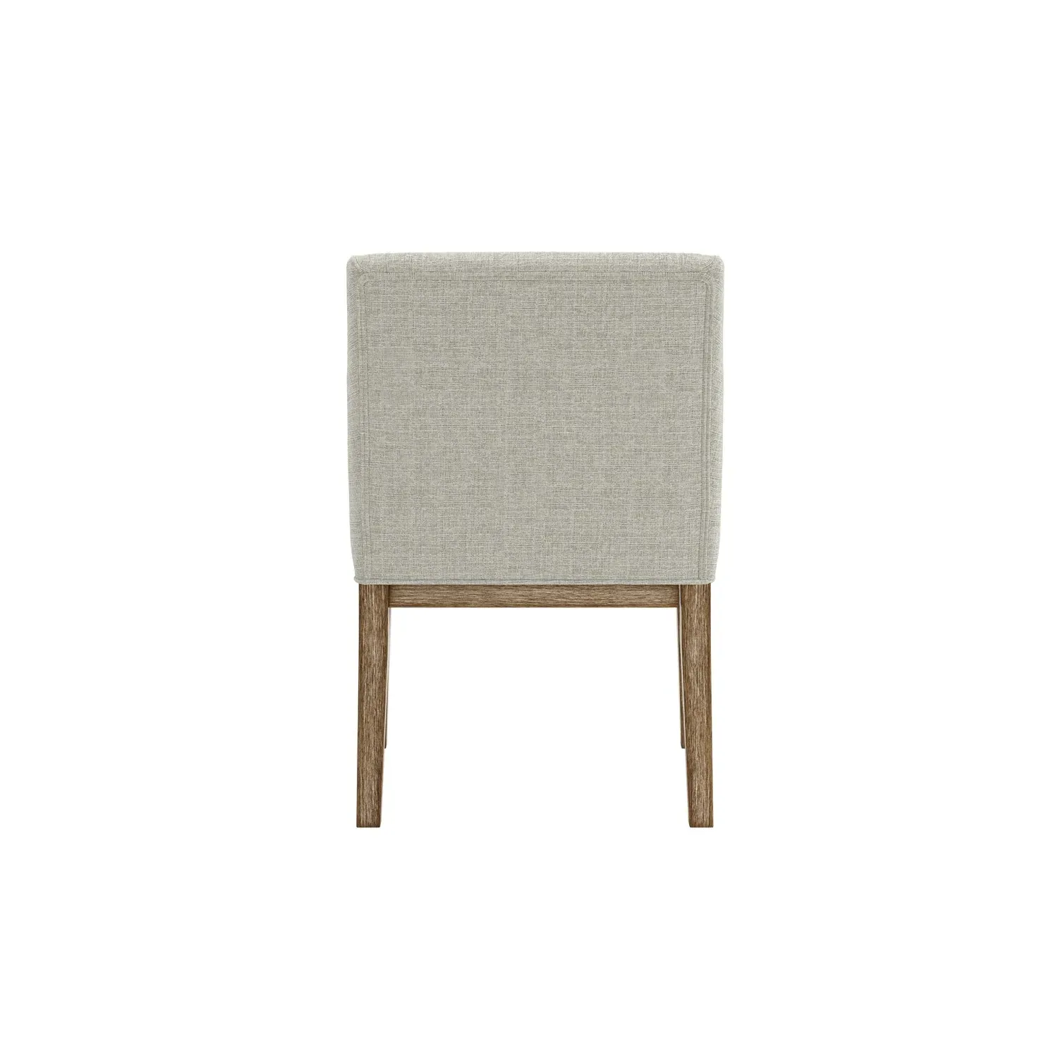 Upholstered Dining Chair with Arms - Beige, Fabric