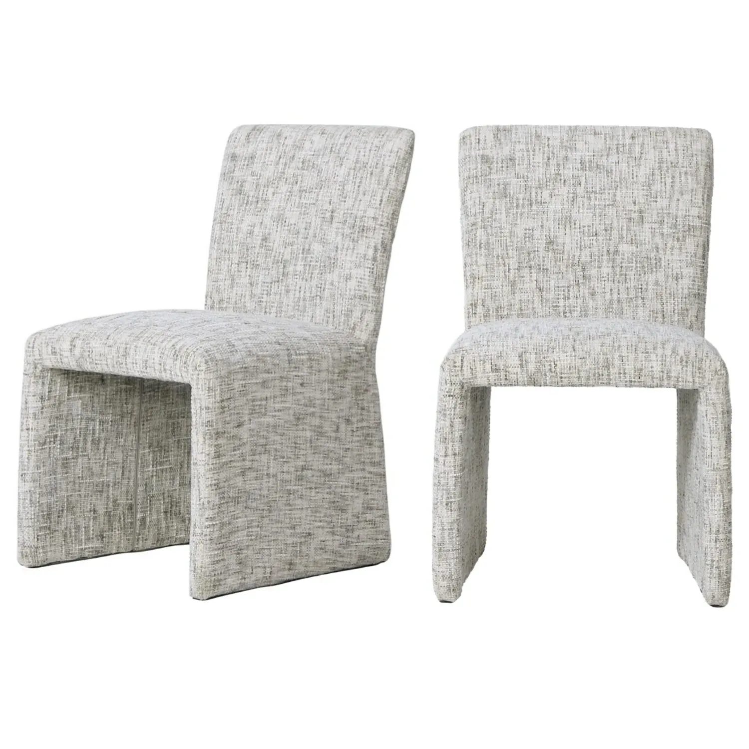 2-Piece Dining Chair Set - Grey, Chenille image