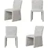 4-Piece Dining Chair Set - Grey, Chenille