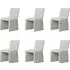 6-Piece Dining Chair Set - Grey, Chenille