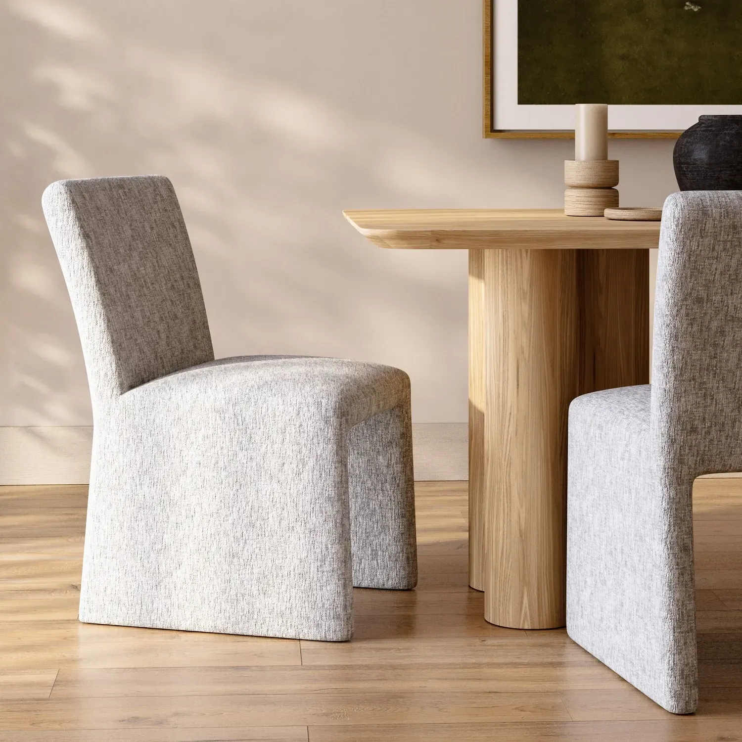Upholstered Dining Chair - Grey, Chenille image
